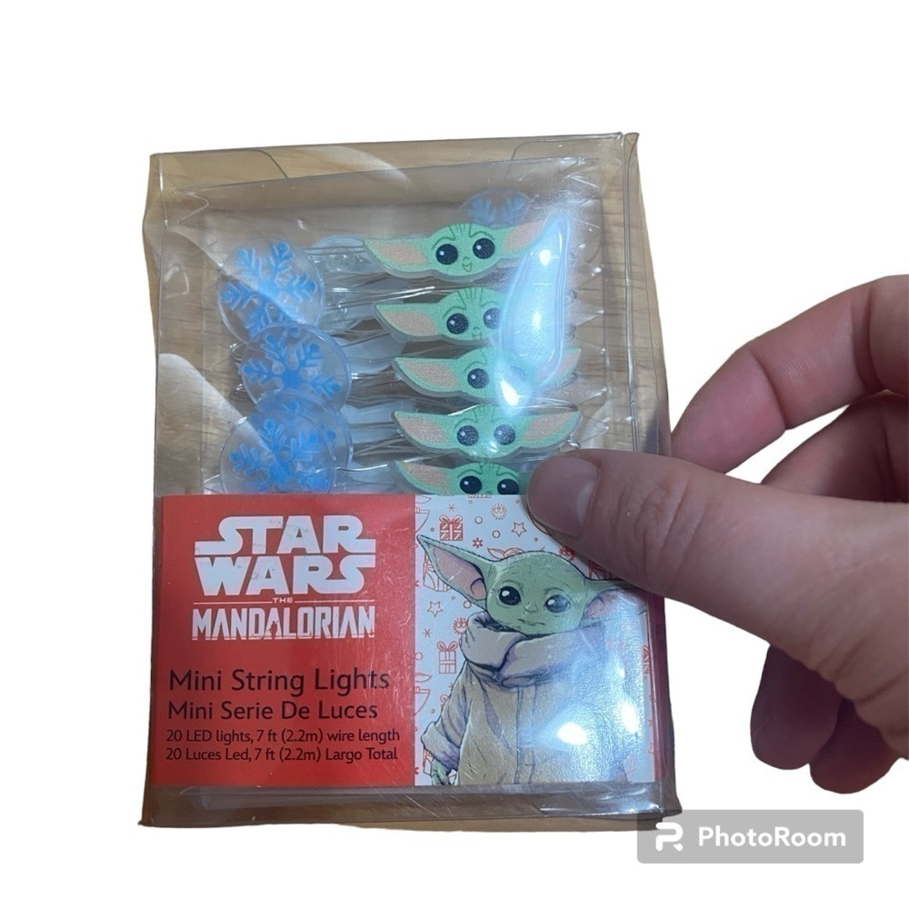 Star Wars Mandalorian Mini String Lights NEW Baby Yoda Battery Operated Disney